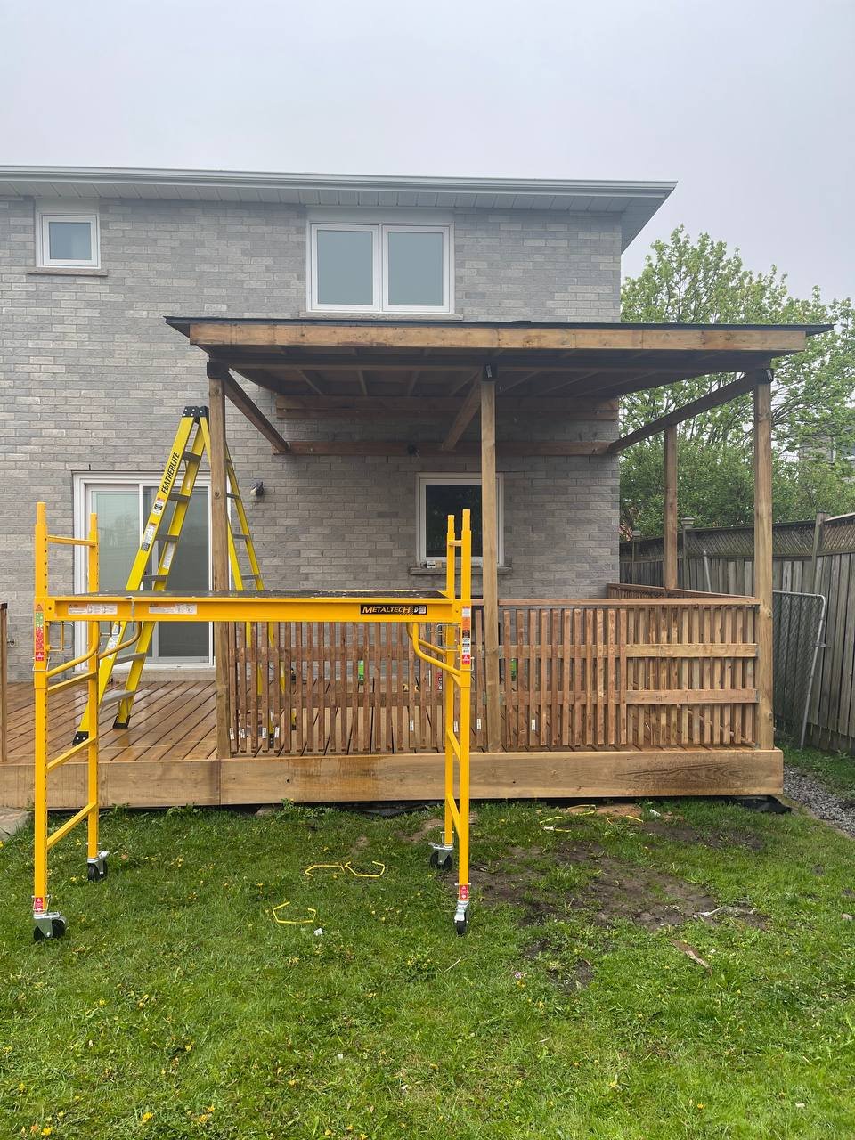 Completed covered deck